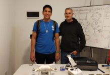 El bombero Federico Betanzos obtuvo la licencia de piloto de drones
