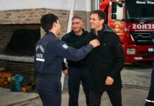 San Vicente: Mantegazza anunció que los Bomberos tendrán un lote para fortalecer el servicio