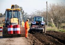 Avanzan las tareas en la obra de la Ruta 215