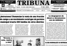 Semanario Tribuna. Tapa sábado 21 de septiembre de 2024