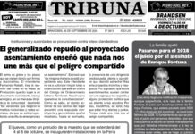 Semanario Tribuna. Tapa sábado 28 de septiembre de 2024
