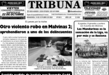 Semanario Tribuna. Tapa sábado 19 de octubre de 2024