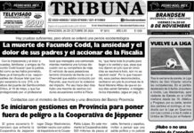 Semanario Tribuna. Tapa sábado 26 de octubre de 2024