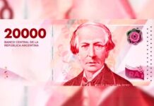 El nuevo billete de 20.000 pesos comenzará a circular a finales de octubre