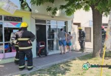 Principio de incendio en un comercio de Brandsen
