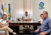El intendente Raitelli recibió a autoridades de SUTEBA Brandsen