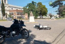 Accidente frente a Plaza Brandsen: una persona herida