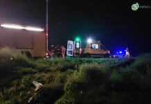 Despiste y vuelco en ruta 210