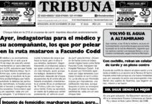 Semanario Tribuna. Tapa sábado 30 de noviembre de 2024