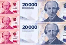 Mañana comenzará a circular el billete de $20.000