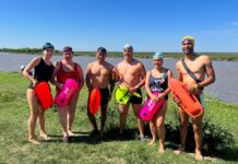 Nadadores locales y de la zona se enfrentaron al Río Paraná