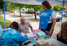 Operativo de salud en Plaza Brandsen