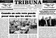 Semanario Tribuna. Tapa sábado 28 de diciembre de 2024