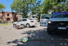 Fuerte choque en Las Heras esquina Beruti