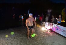 Marcos Sueldía participó de una prueba de aguas abiertas en Pilar
