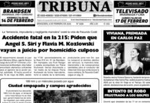 Semanario Tribuna. Tapa sábado 8 de febrero de 2025
