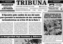 Semanario Tribuna. Tapa sábado 22 de febrero de 2025