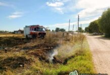 Incendio de pastizales en cercanías al cementerio