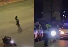 ¿Es la solución? En Ushuaia la Policía usó pistolas de paintball para «marcar» motos que escapaban de los controles