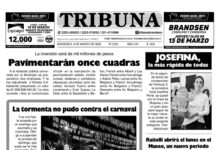 Semanario Tribuna. Tapa sábado 8 de marzo de 2025