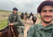 Cinco primos viajaron 11 días a caballo, desde Jeppener hasta Tandil
