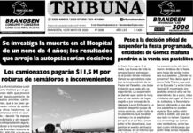 Semanario Tribuna. Tapa sábado 10 de mayo de 2025