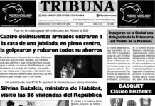 Semanario Tribuna. Tapa sábado 17 de mayo de 2025