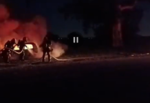“Ruta 29: se incendió un vehículo por una falla eléctrica camino a Jeppener”
