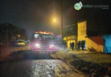 Principio de incendio en Las Mandarinas. Rápida acción de Bomberos