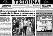 Semanario Tribuna. Tapa sábado 14 de junio de 2025