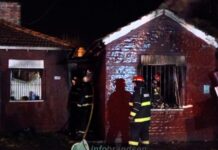Jeppener: incendio en el barrio Cooperativa