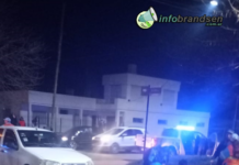 Choque entre auto y bicicleta en Beruti y Las Heras