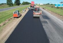 Avanza la etapa final de las obras de repavimentación de la ruta 2