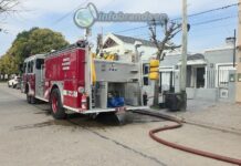 Incendio de vivienda en el centro