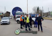 No dejan pasar a los grandes camiones por Ruta 215