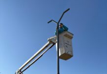 Avanzan las obras de recambio de luminarias y mantenimiento en el distrito