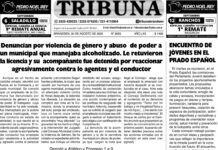 Semanario Tribuna – Tapa sábado 30 de agosto de 2025