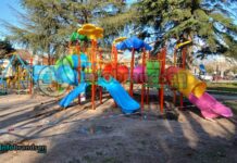Instalaron nuevos juegos en Plaza Brandsen