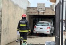 Principio de incendio en el barrio Matadero
