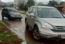 Día de furia en el centro: chocaron y terminaron a los empujones