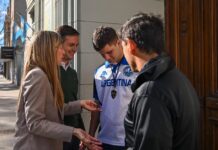 San Vicente: Mantegazza recibió a jóvenes atletas y dirigentes deportivos