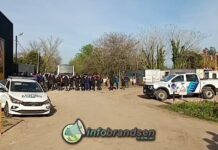 Reclamo gremial en el obrador de Ruta 210 y Hansen
