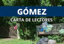 Escriben los lectores: vecino de Gómez preocupado por la falta de limpieza y seguridad