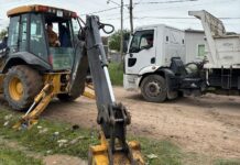 Se llevan a cabo tareas de zanjeo en La Dolly II, Las Higueras y sobre Pintos