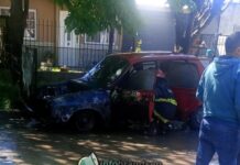 Se incendió un vehículo en Los Tilos