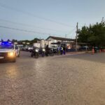 Controles vehiculares en el centro de la ciudad