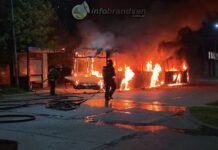 Se incendió un micro en Sáenz Peña