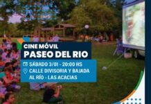 Este sábado habrá cine en el Paseo del Río