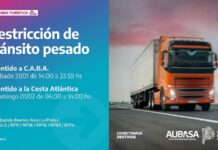 Restricción de tránsito pesado por recambio turístico