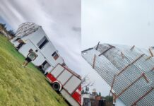 Un fuerte viento voló el techo de una vivienda y una familia necesita ayuda